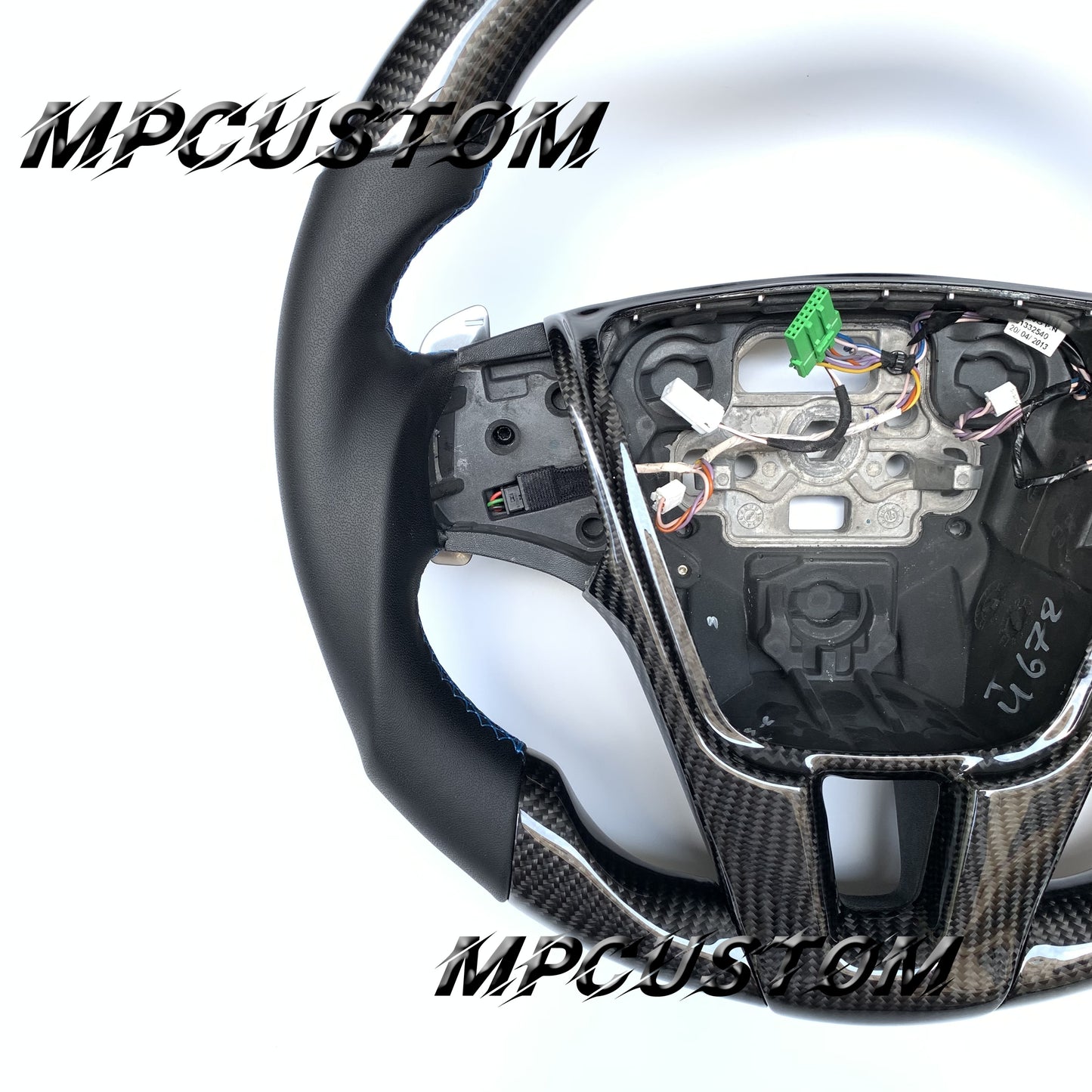 Mpcustom for Volvo v60R 2017 carbon fiber steering wheel round top