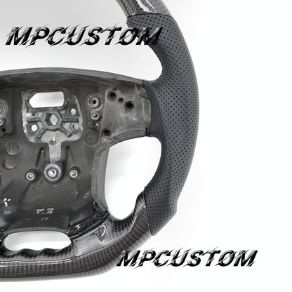 Mpcustom for Volvo S80 2007-2008 carbon fiber steering wheel black stitching