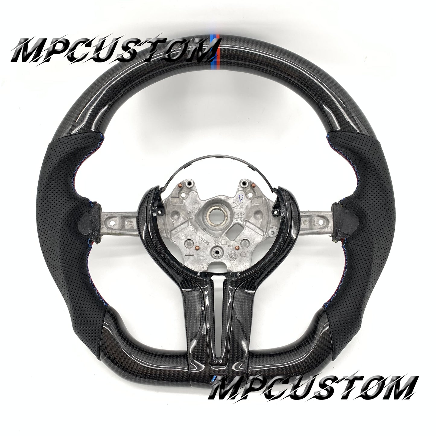 Mpcustom for BMW M2 F87/M3 F80/M4 F82/F83/M5F10/F90 carbon fiber steering wheel flat bottom