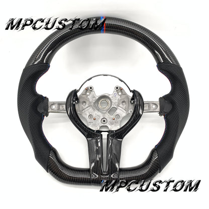 Mpcustom for BMW M2 F87/M3 F80/M4 F82/F83/M5F10/F90 carbon fiber steering wheel flat bottom