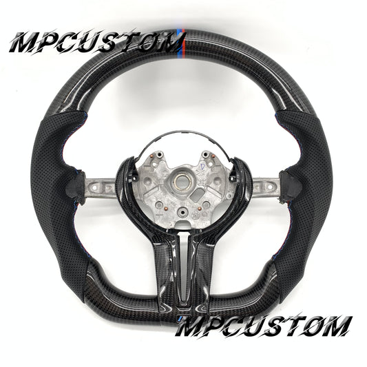 Mpcustom for BMW M2 F87/M3 F80/M4 F82/F83/M5F10/F90 carbon fiber steering wheel flat bottom