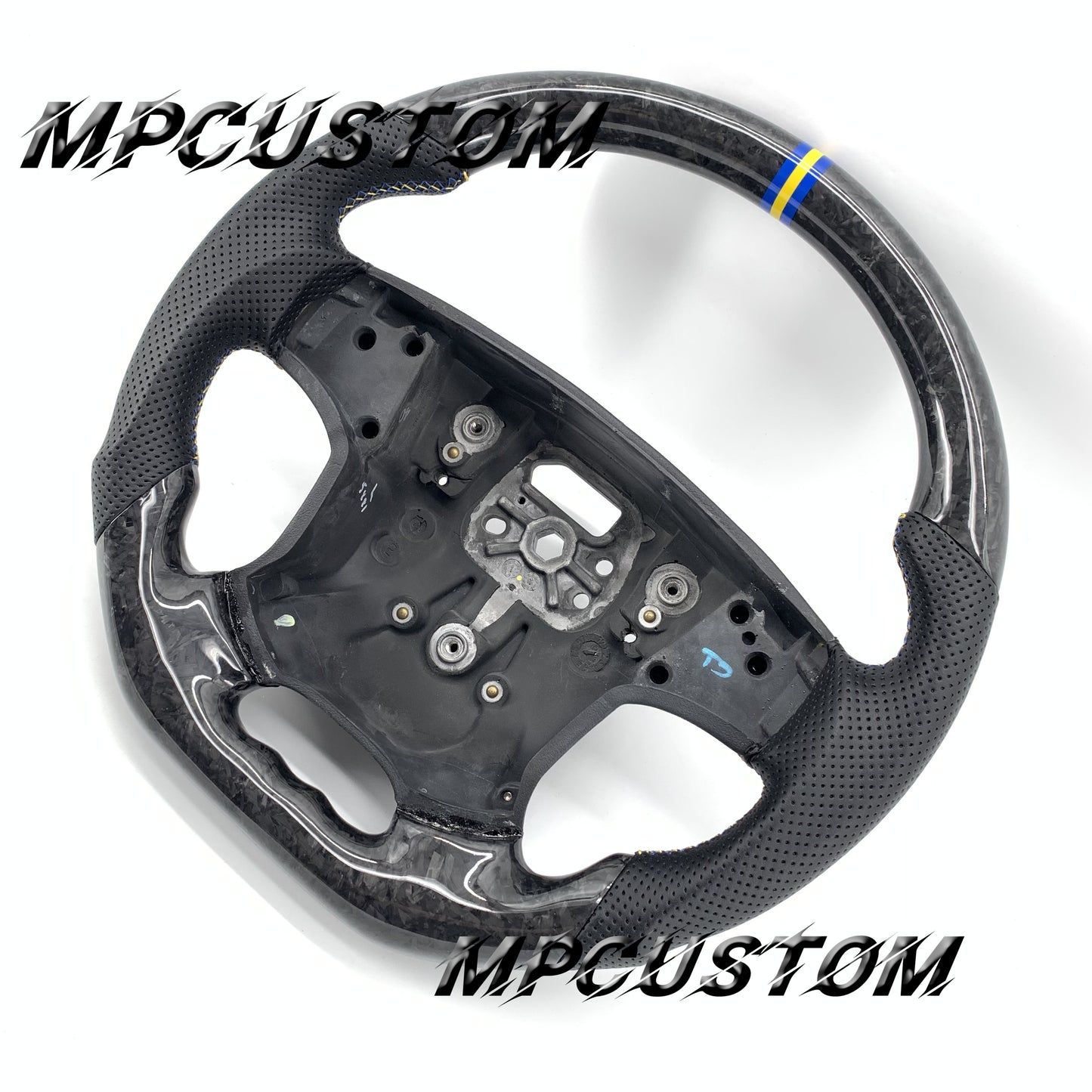 Mpcustom for Volvo S80 2007-2008 carbon fiber steering wheel flat bottom
