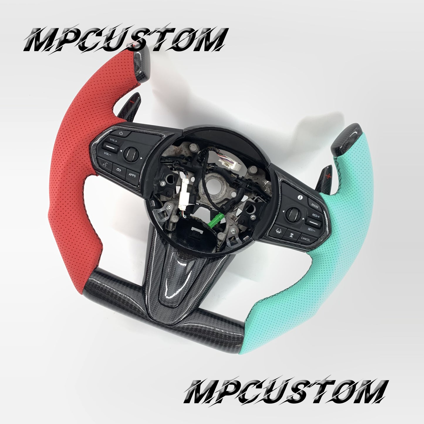 Mpcustom for Acura RDX 2019-2021 carbon fiber steering wheel black stitching F1 shape