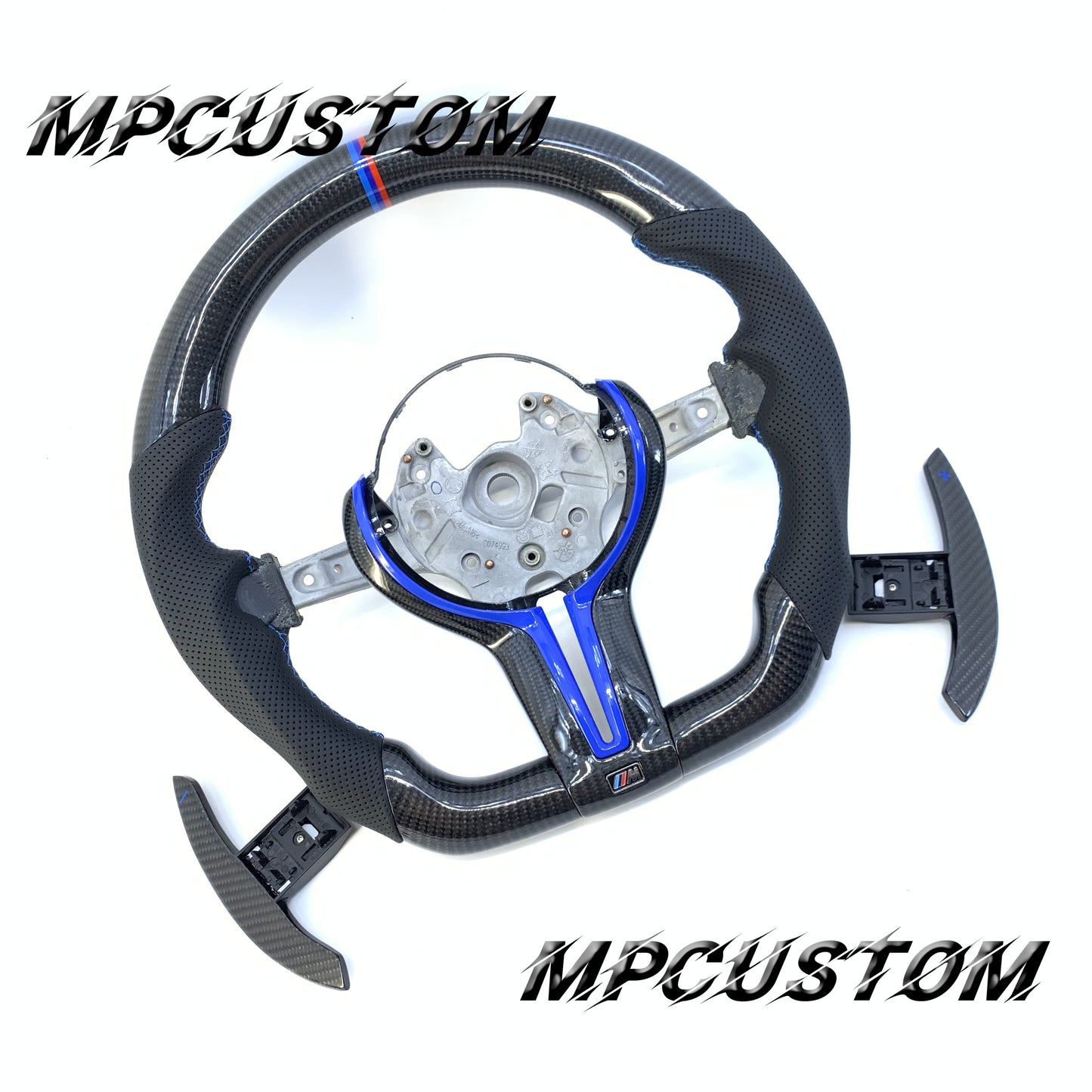 Mpcustom for BMW 1 series F20/F21/F40 carbon fiber steering wheel blue stitching