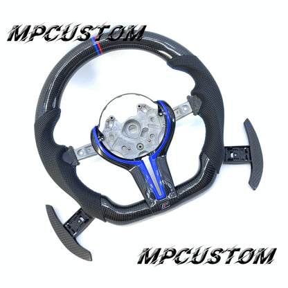 Mpcustom for BMW 1 series F20/F21/F40 carbon fiber steering wheel blue stitching