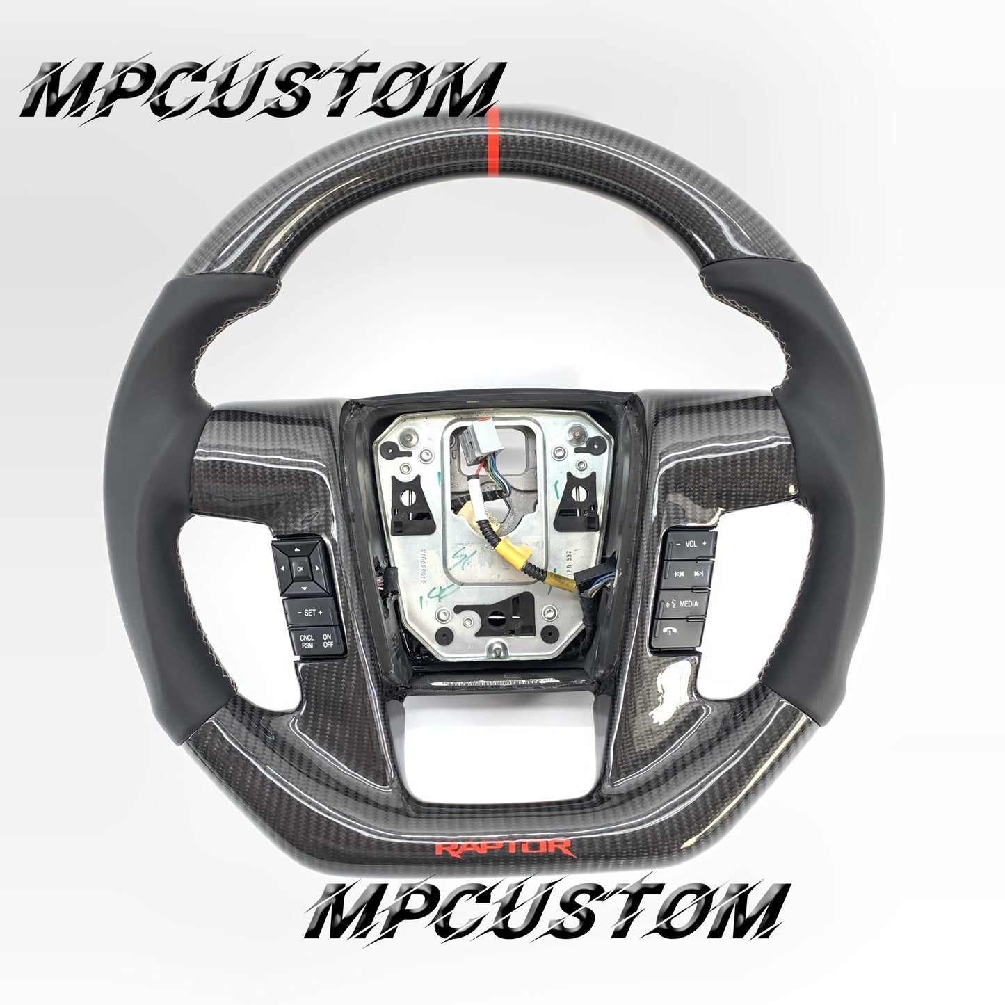 Mpcustom for Ford raptor 2015-2017 carbon fiber steering wheel round top