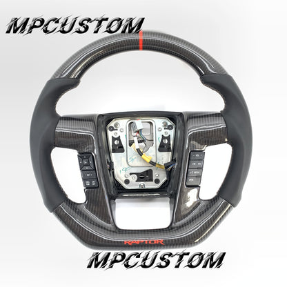 Mpcustom for Ford raptor 2015-2017 carbon fiber steering wheel round top