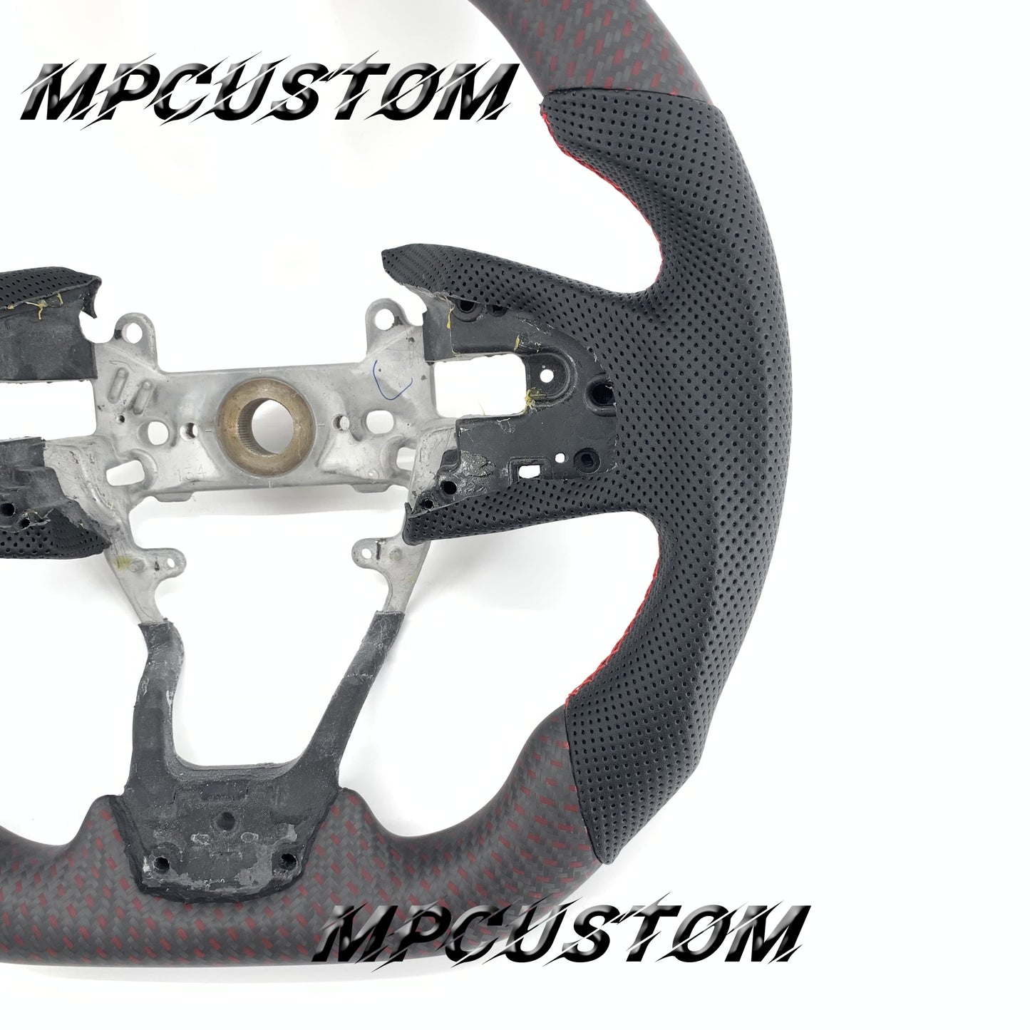 Mpcustom for Honda 10th Gen Civic 2016+ carbon fiber steering wheel matte and flat bottom and round top