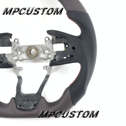 Mpcustom for Honda 10th Gen Civic 2016+ carbon fiber steering wheel matte and flat bottom and round top