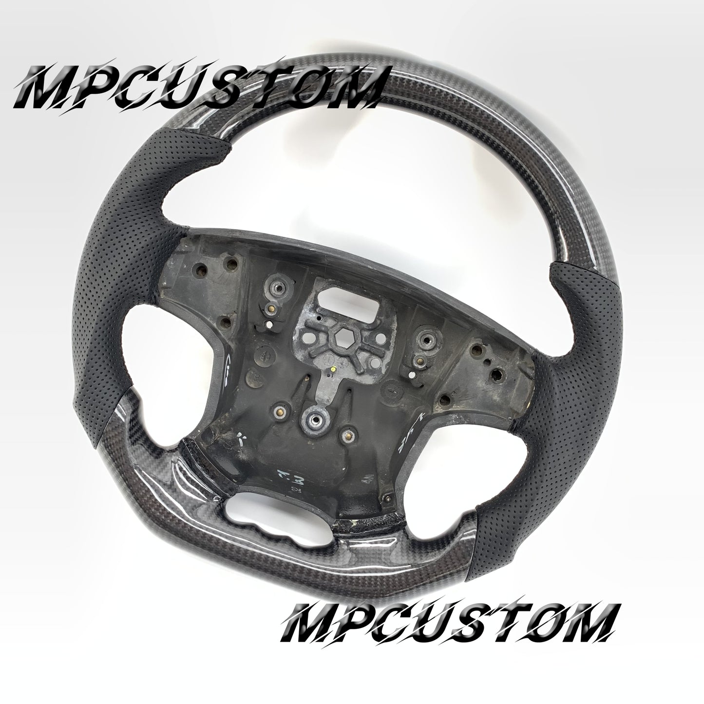 Mpcustom for Volvo S80 2007-2008 carbon fiber steering wheel perforated leather