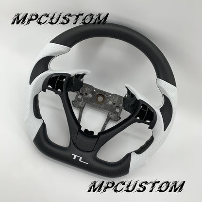 Mpcustom Acura ILX A-Spec 2013-2022 carbon fiber steering wheel round top and flat bottom