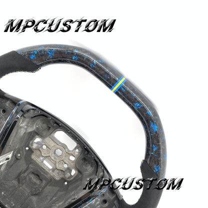 Mpcustom for Volvo v60R 2017 carbon fiber steering wheel gloss and flat top