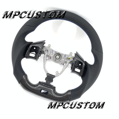 Mpcustom for Lexus IS250 2006-2013 carbon fiber steering wheel round top and blue stitching
