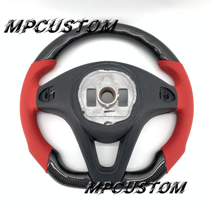 Mpcustom for Mercedes Benz c180 c300 carbon fiber steering wheel round top