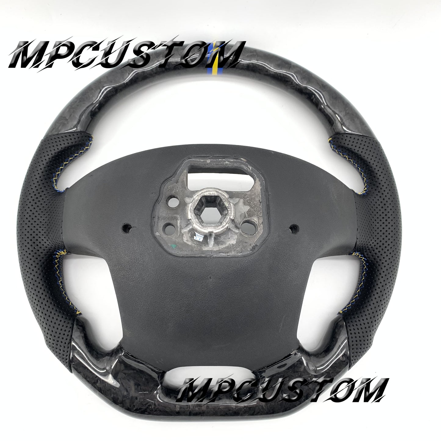 Mpcustom for Volvo S80 2007-2008 carbon fiber steering wheel flat bottom