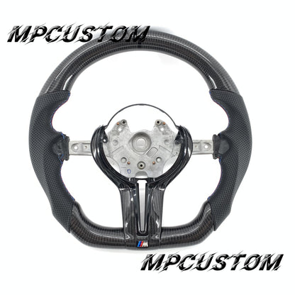 Mpcustom for BMW 5 series F10/F11 carbon fiber steering wheel perforated leather
