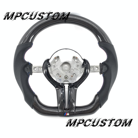 Mpcustom for BMW 5 series F10/F11 carbon fiber steering wheel perforated leather