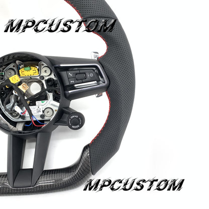 Mpcustom for Porsche 911 2020 carbon fiber steering wheel red stripe line