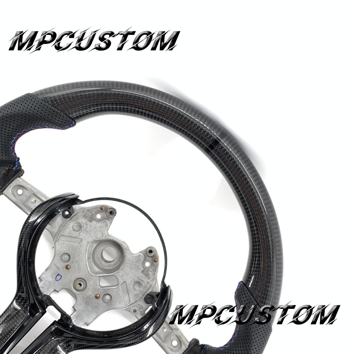 Mpcustom for BMW 1 series F20/F21/F40 carbon fiber steering wheel black stripe line
