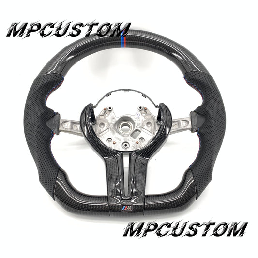 Mpcustom for BMW 5 series F10/F11 carbon fiber steering wheel round top and flat bottom