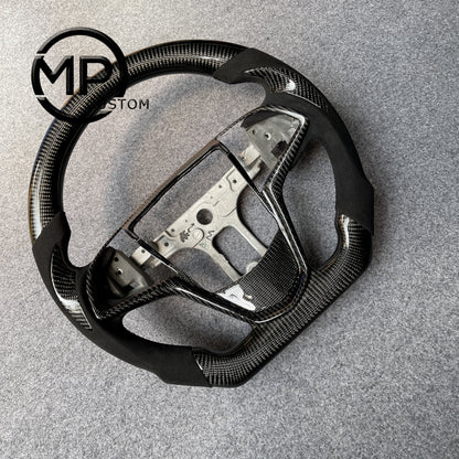 MPCUSTOM Fit For Cadillac ATSV ATS cts 2015-2019 carbon fiber steering wheel black Alcantara thumb grips