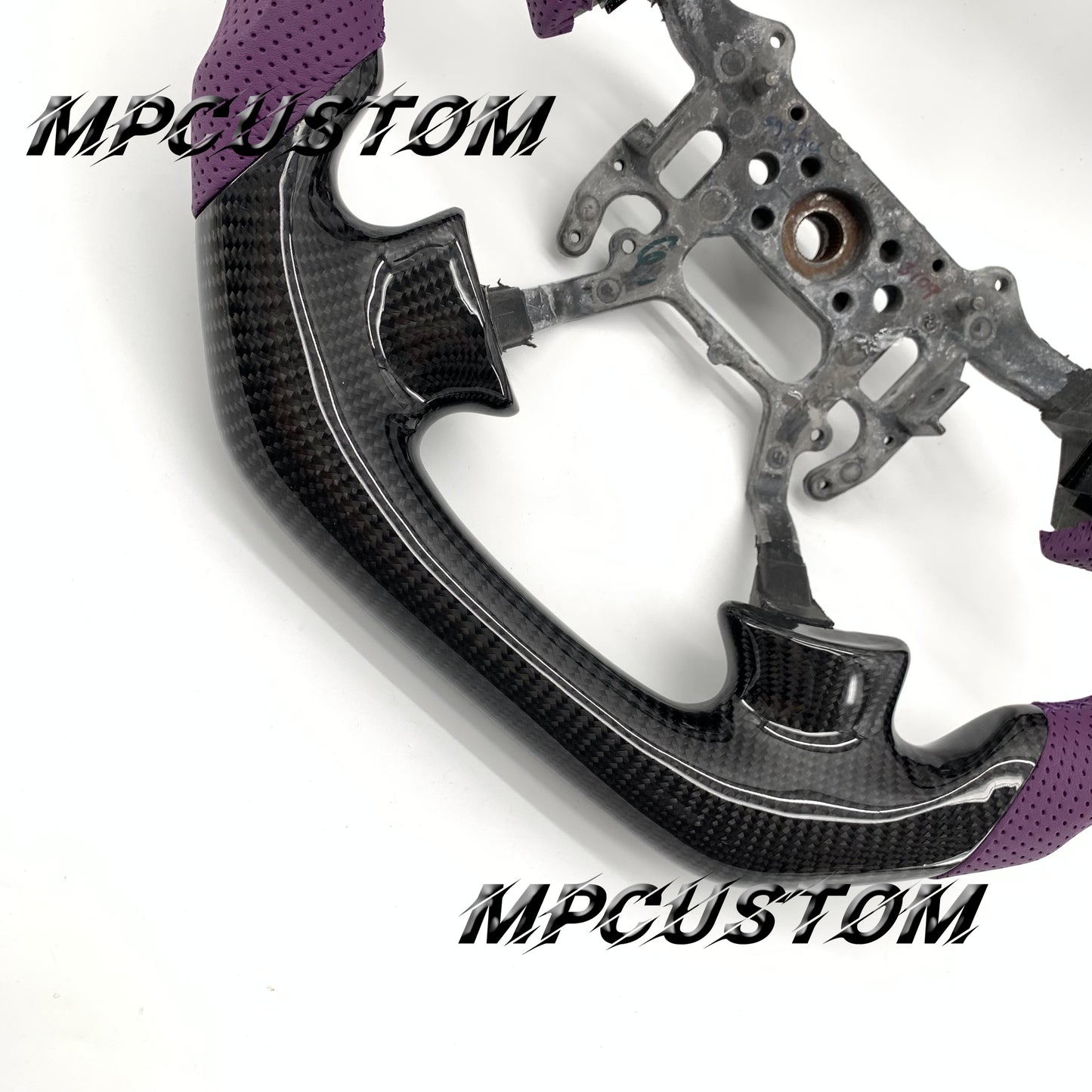 Mpcustom for Acura TL 2004-2006 carbon fiber steering wheel perforated leather