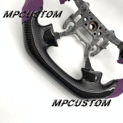 Mpcustom for Acura TL 2004-2006 carbon fiber steering wheel perforated leather