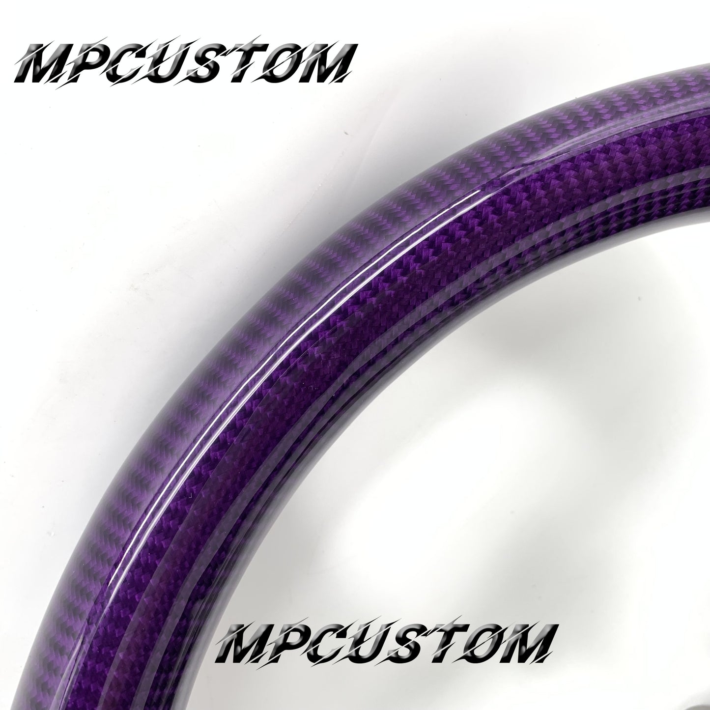 Mpcustom for Honda 10th Gen Civic 2016+ carbon fiber steering wheel purple stitching and flat bottom