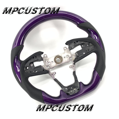 Mpcustom for Honda 10th Gen Civic 2016+ carbon fiber steering wheel purple stitching