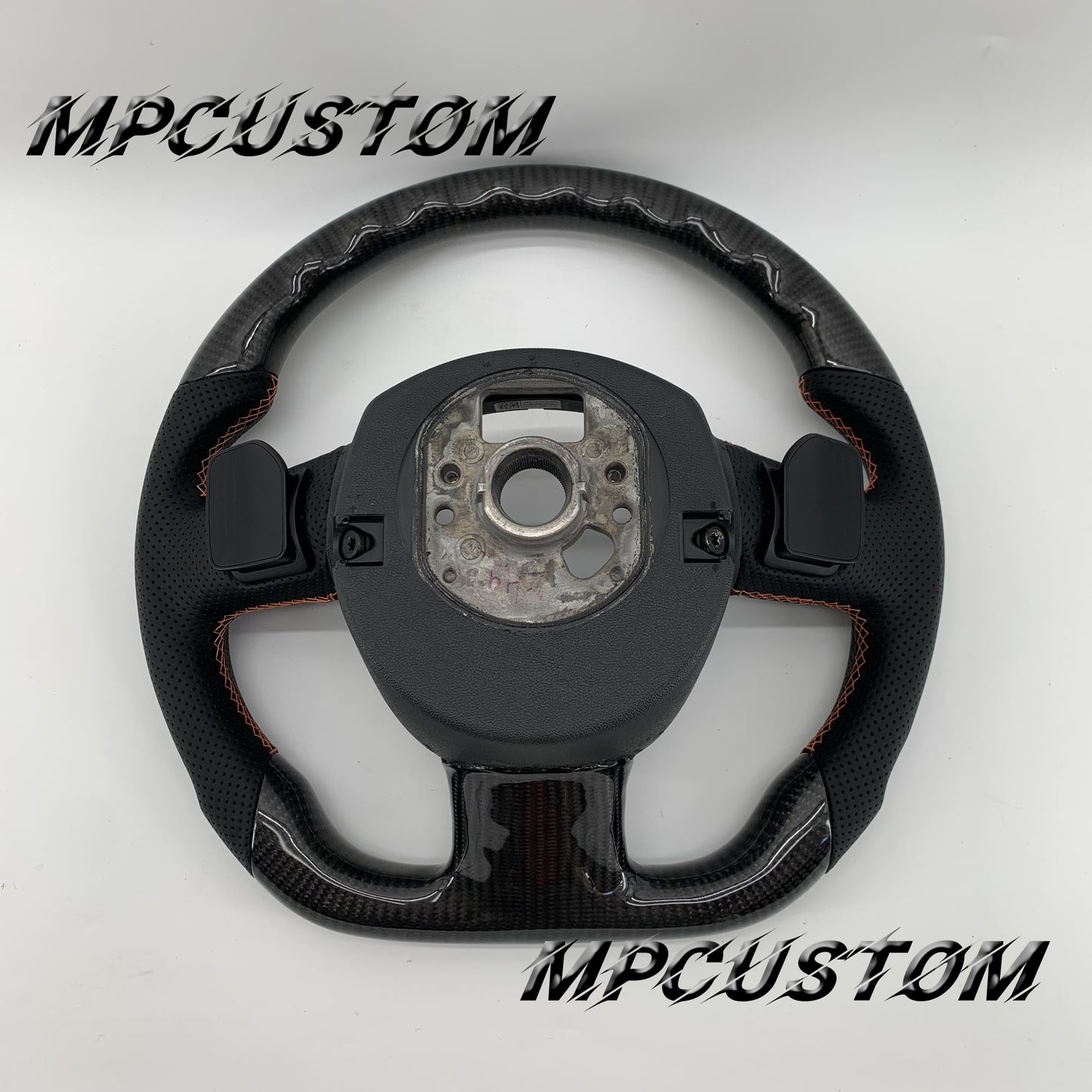 Mpcustom for Audi B7 A3 carbon fiber steering wheel perforated leather