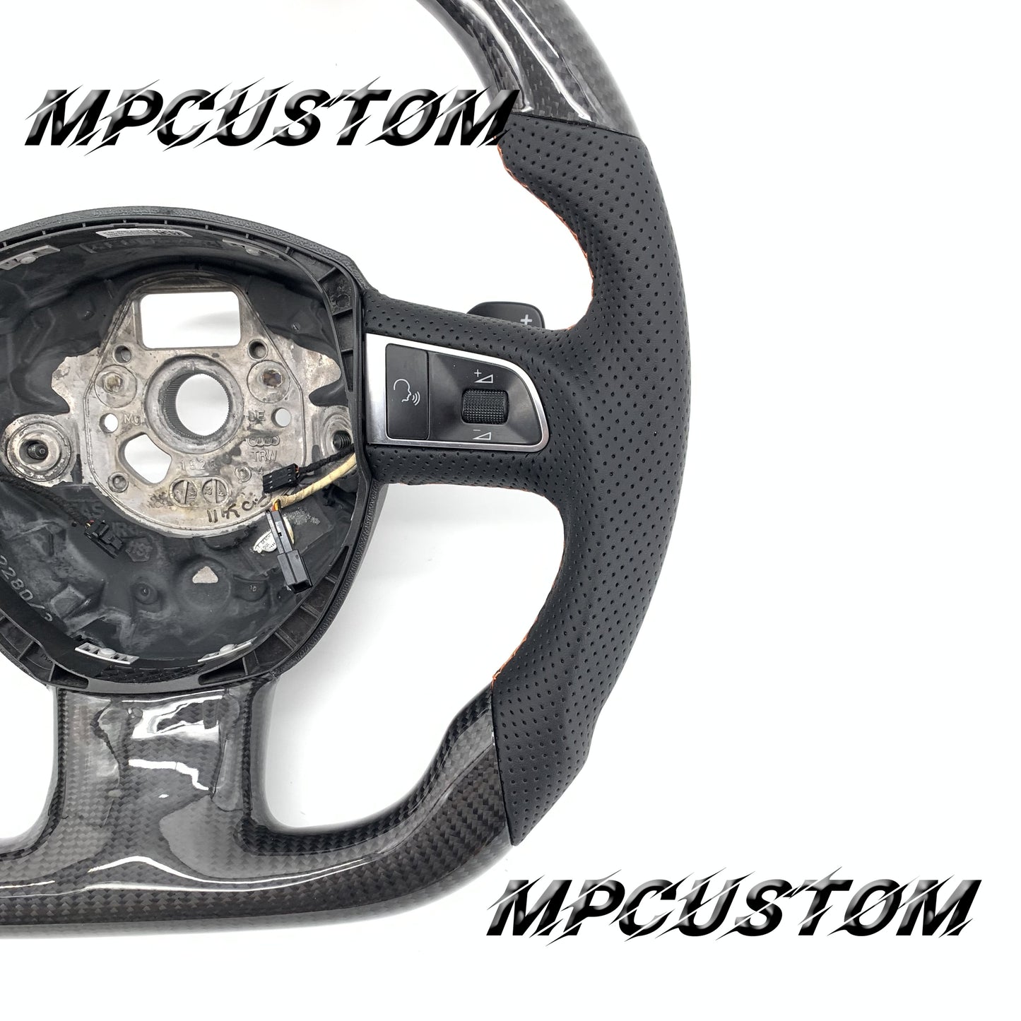 Mpcustom for Audi B7 A3 carbon fiber steering wheel perforated leather