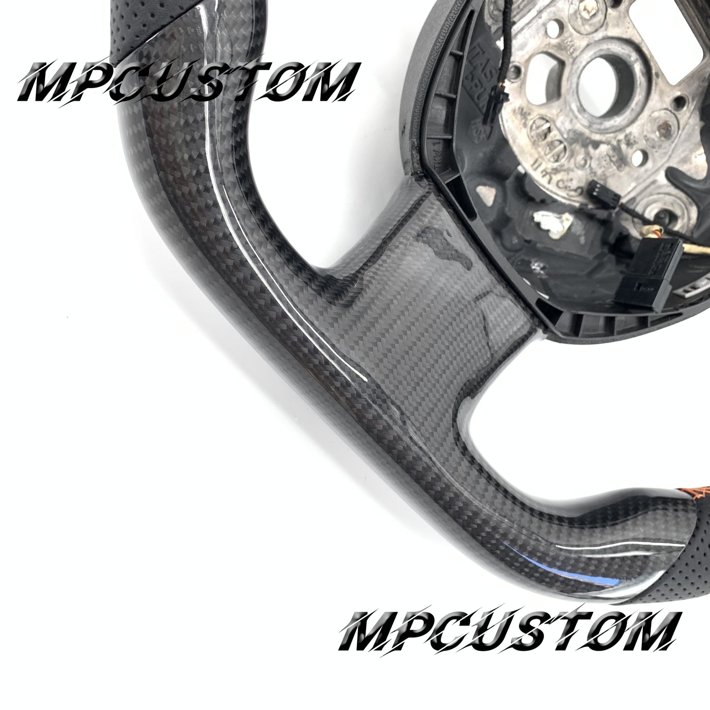 Mpcustom for Audi B7 A3 carbon fiber steering wheel perforated leather