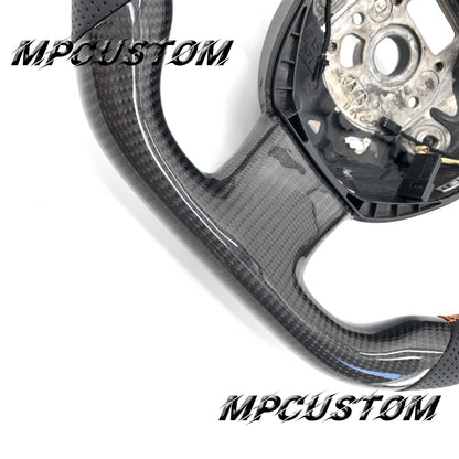 Mpcustom for Audi B7 A3 carbon fiber steering wheel perforated leather