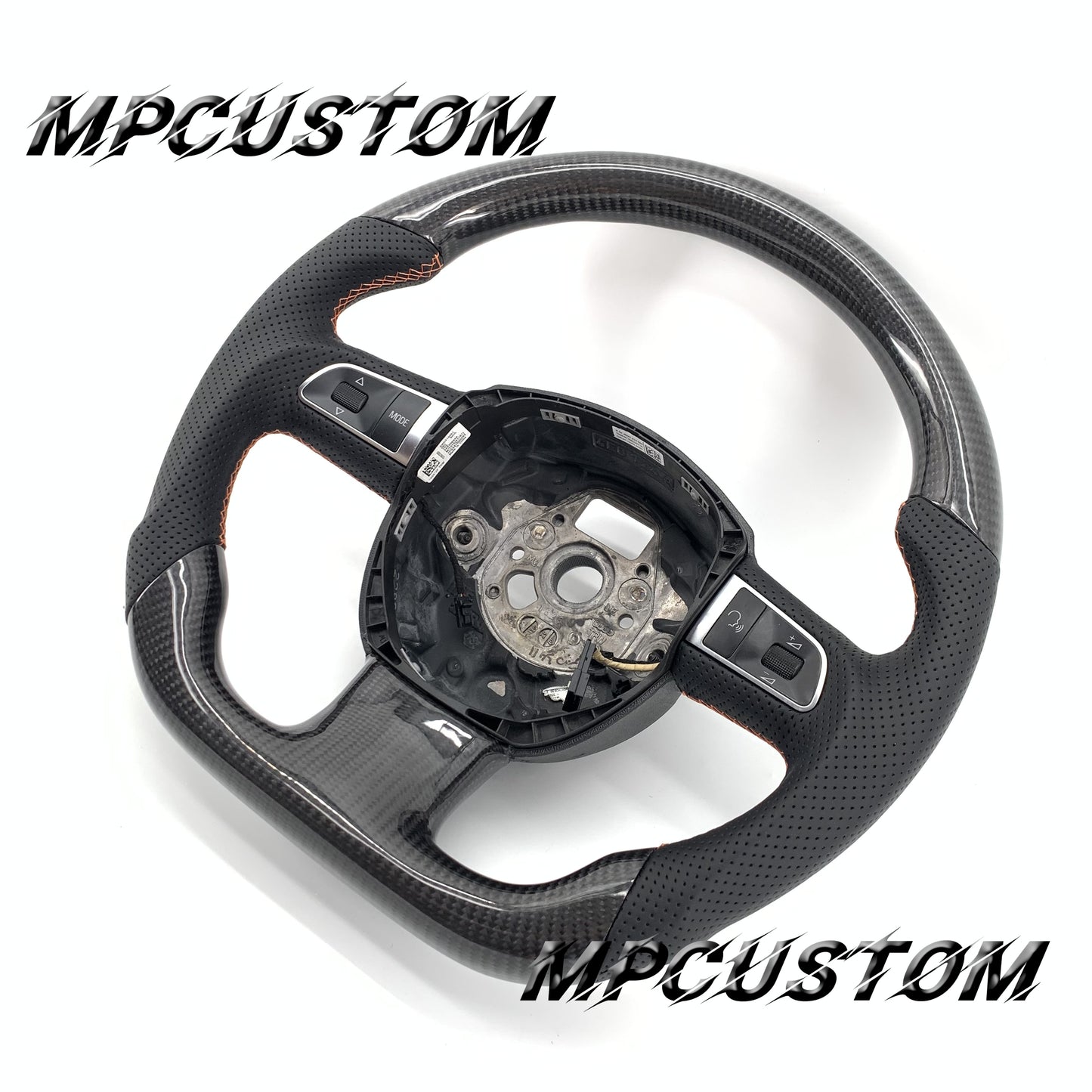 Mpcustom for Audi B7 A3 carbon fiber steering wheel perforated leather