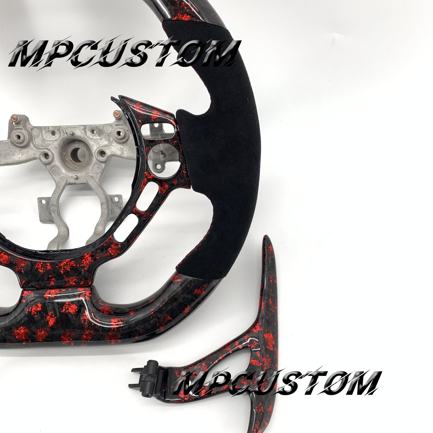 Mpcustom for Nissan GTR R35 2009-2016 carbon fiber steering wheel gloss and flat top