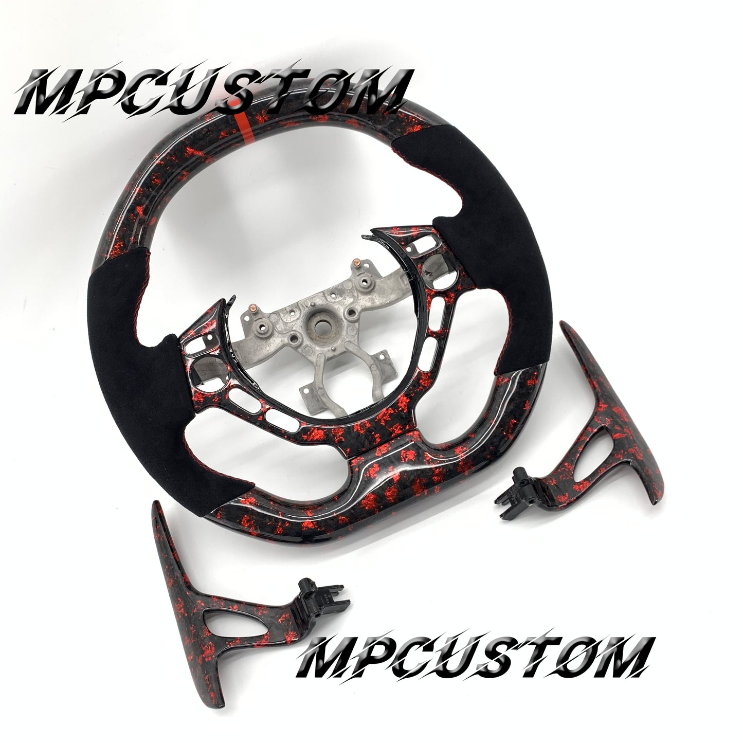 Mpcustom for Nissan GTR R35 2009-2016 carbon fiber steering wheel flat top