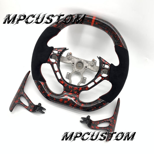 Mpcustom for Nissan GTR R35 2009-2016 carbon fiber steering wheel gloss and flat top