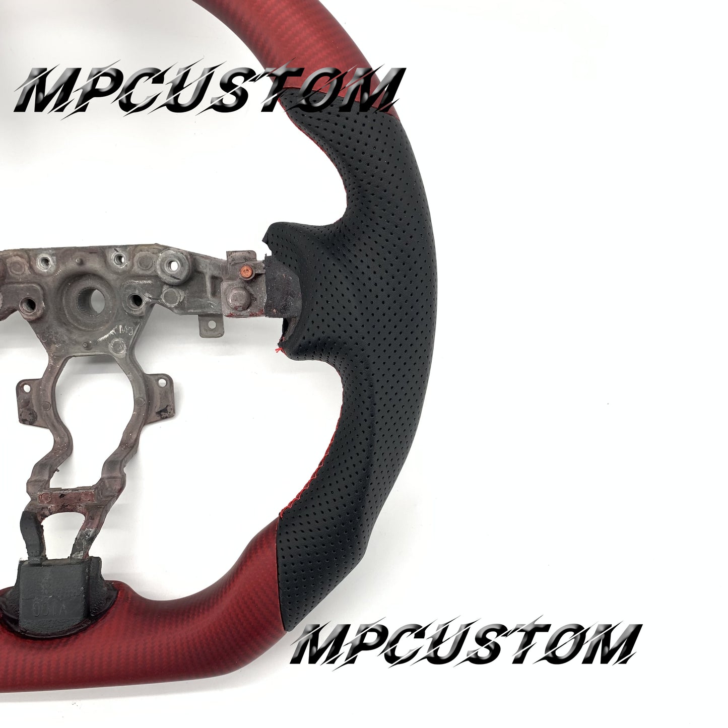 Mpcustom for Nissan 370z Juke z34 carbon fiber steering wheel black stripe line
