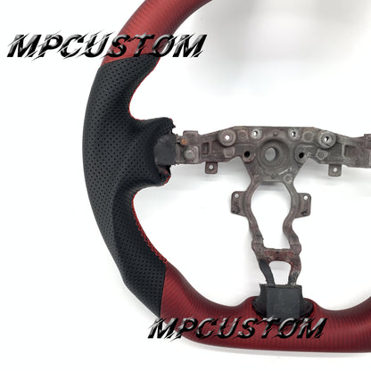 Mpcustom for Nissan 370z Juke z34 carbon fiber steering wheel red stitching