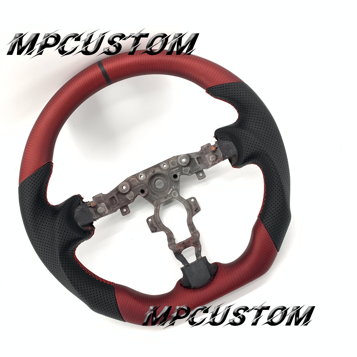 Mpcustom for Nissan 370z Juke z34 carbon fiber steering wheel black stripe line