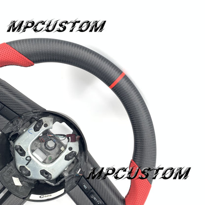 Mpcustom for Ford Mustang 2005-2008 carbon fiber steering wheel red stripe line