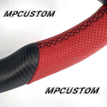 Mpcustom for Ford Mustang 2005-2008 carbon fiber steering wheel red stripe line