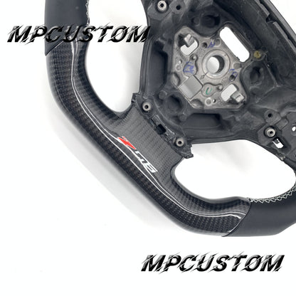 Mpcustom for Chevrolet Corvette C8 2020+ carbon fiber steering wheel flat top and smooth