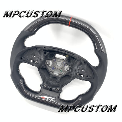 Mpcustom for Chevrolet Corvette C7 2014-2019 carbon fiber steering wheel white stitching