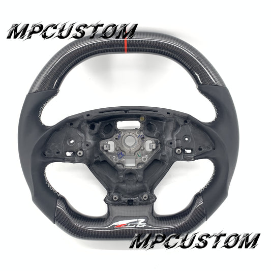 Mpcustom for Chevrolet Corvette C8 2020+ carbon fiber steering wheel flat top and smooth