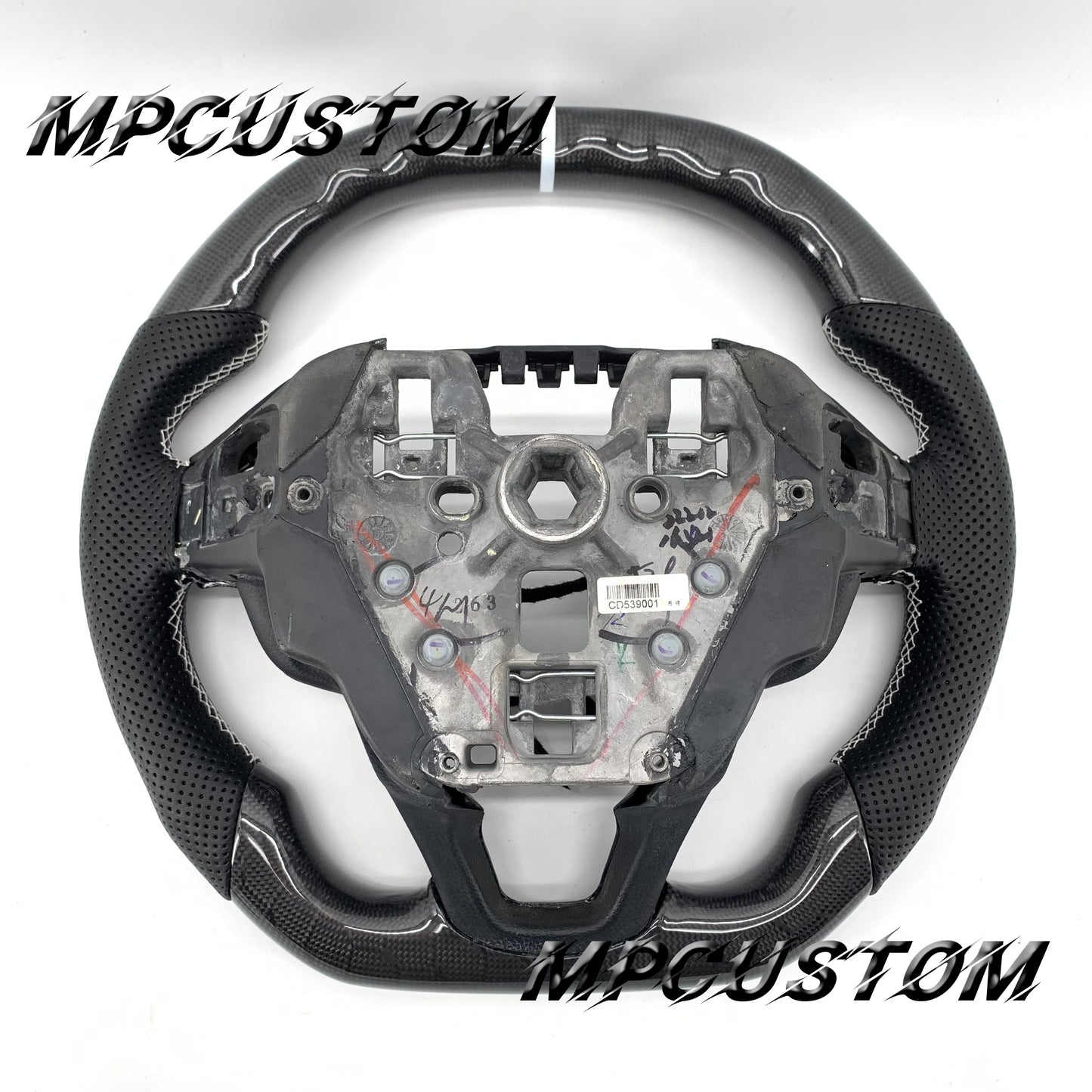 Mpcustom for Ford Mondeo MK5 2013-2020 carbon fiber steering wheel white stripe line