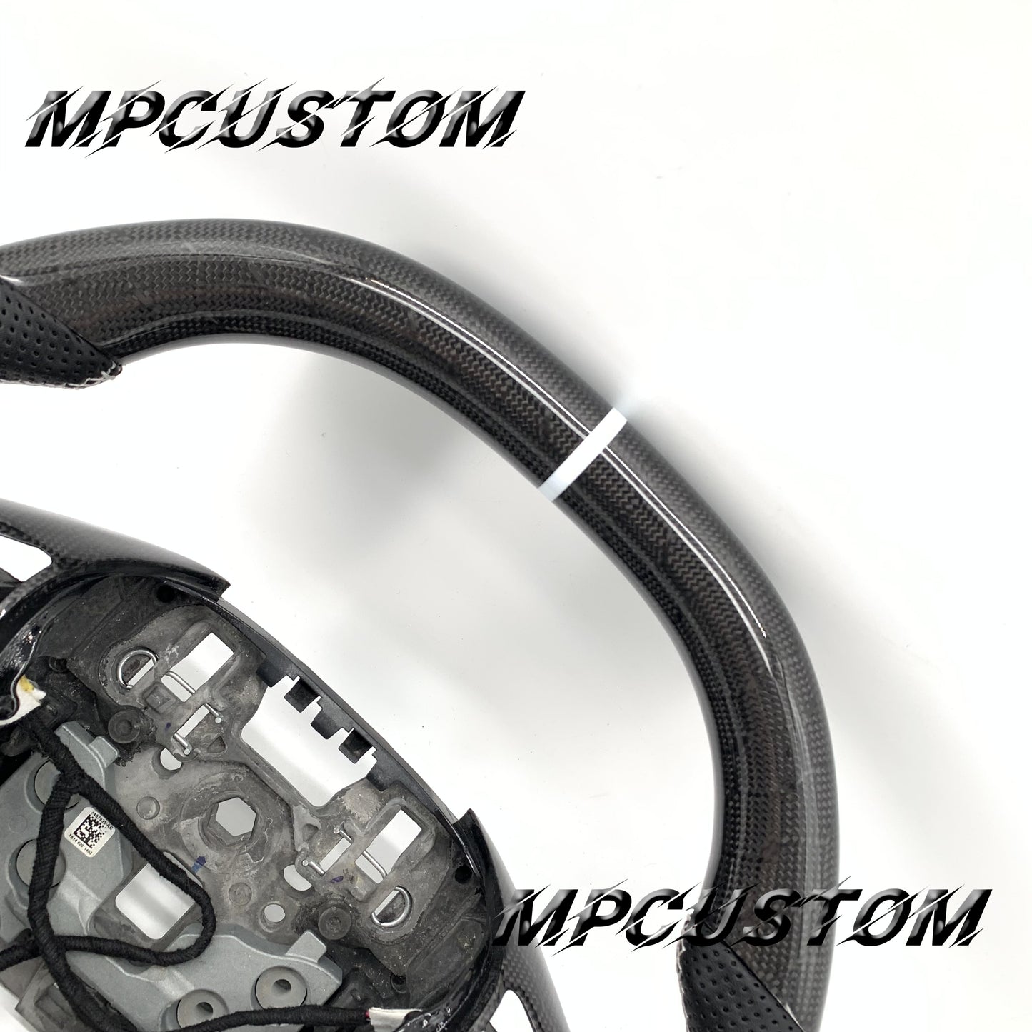 Mpcustom for Ford Mondeo MK5 2013-2020 carbon fiber steering white stitching