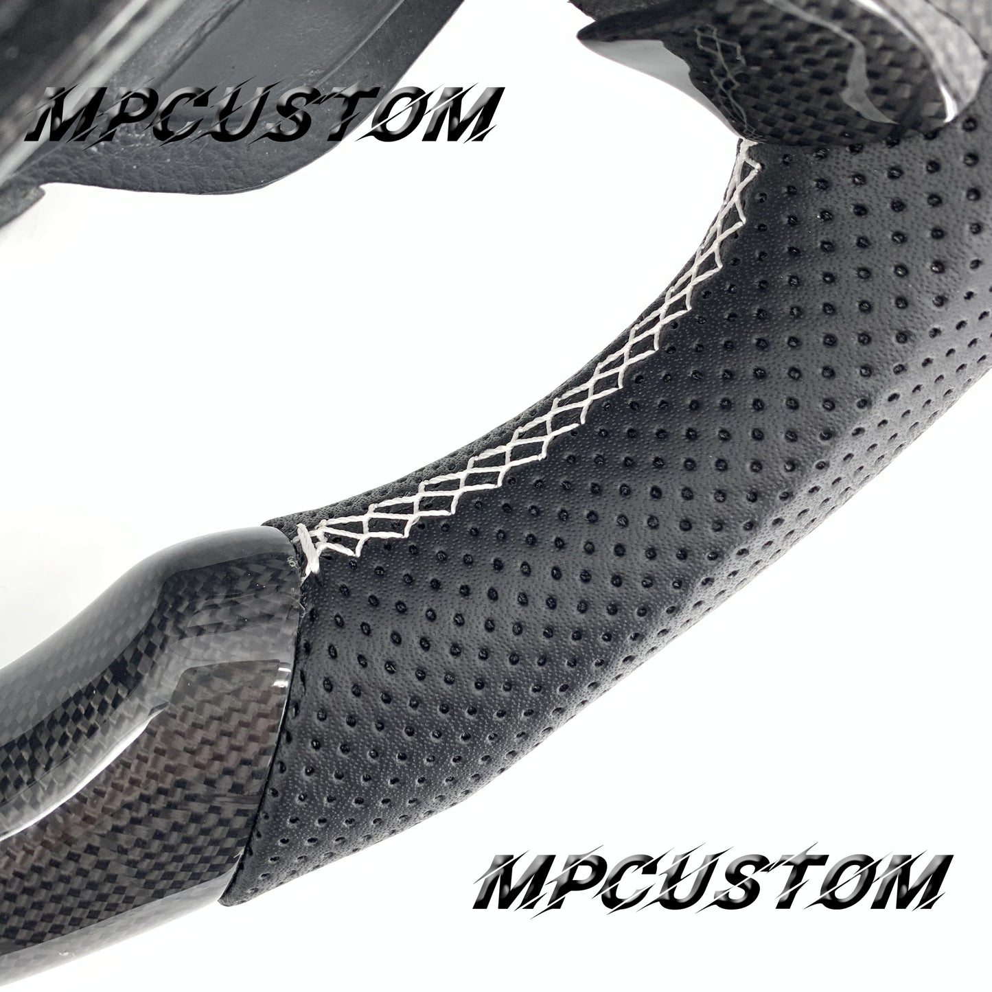 Mpcustom for Ford Mondeo MK5 2013-2020 carbon fiber steering wheel white stripe line