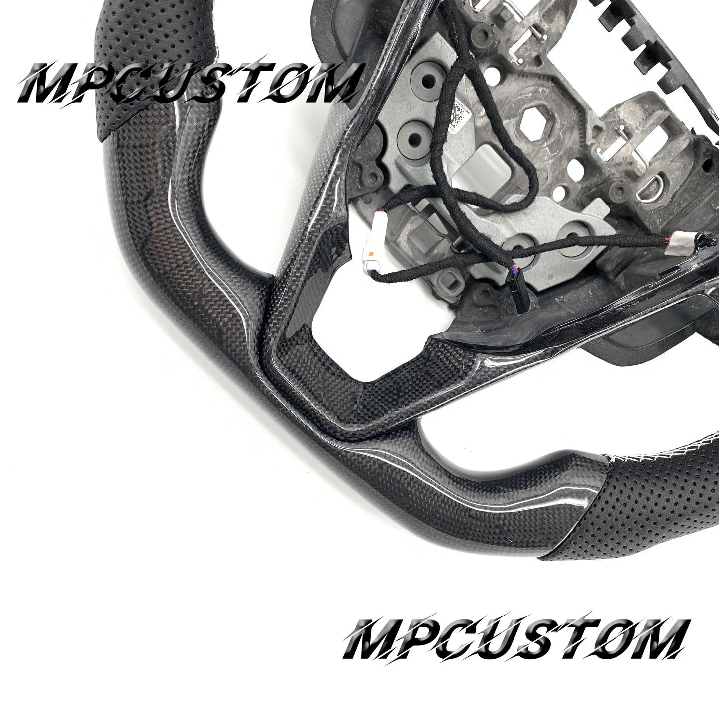 Mpcustom for Ford Mondeo MK5 2013-2020 carbon fiber steering wheel white stripe line