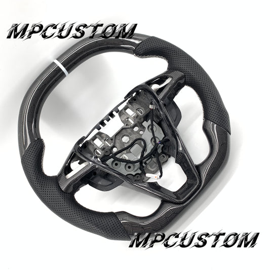 Mpcustom for Ford Mondeo MK5 2013-2020 carbon fiber steering wheel white stripe line
